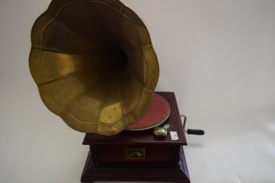 Lot 23 - HMV GRAMOPHONE WITH BRASS HORN