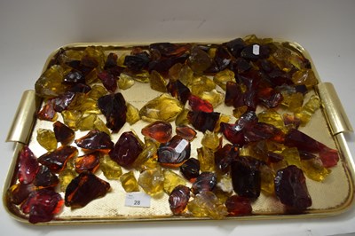 Lot 28 - COLLECTION OF VARIOUS COLOURED GLASS BLOCKS