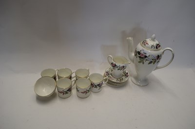 Lot 124 - WEDGWOOD HATHAWAY ROSE COFFEE SET