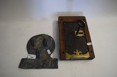 Lot 152 - LEAD FIRE MARK '5266' TOGETHER WITH A VINTAGE...