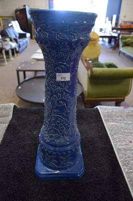 Lot 172 - BLUE GLAZED CERAMIC TABLE LAMP