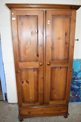 Lot 301 - MODERN PINE TWO-DOOR WARDROBE