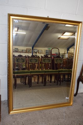 Lot 305 - MODERN RECTANGULAR BEVELLED WALL MIRROR IN...