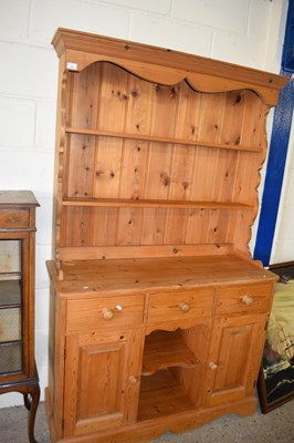 Lot 307 - SMALL 20TH CENTURY PINE DRESSER, SHELVED BACK...