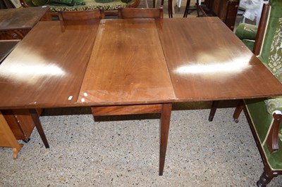 Lot 335 - 19TH CENTURY MAHOGANY DROP LEAF DINING TABLE,...
