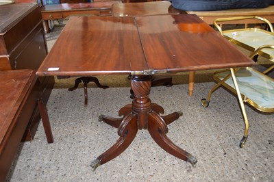 Lot 348 - 19TH CENTURY MAHOGANY TEA TABLE WITH FOLDING...