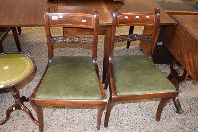Lot 352 - PAIR OF 19TH CENTURY MAHOGANY SABRE LEG DINING...