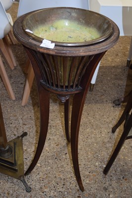 Lot 357 - EDWARDIAN MAHOGANY AND INLAID THREE LEGGED...