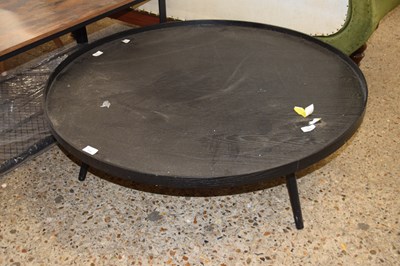 Lot 376 - BLACK WOOD EFFECT CIRCULAR COFFEE TABLE, 100CM...