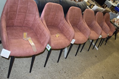 Lot 386 - SET OF SIX ALIASKAR UPHOLSTERED DINING CHAIRS