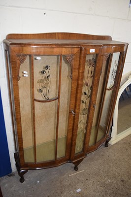 Lot 392 - EARLY 20TH CENTURY WALNUT VENEERED BOW FRONT...