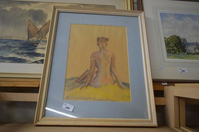 Lot 549 - 20TH CENTURY SCHOOL STUDY  OF A NUDE, PASTEL,...