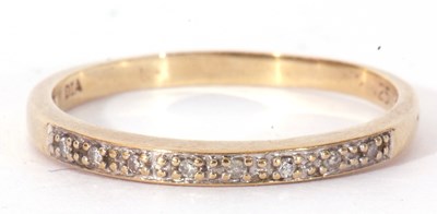 Lot 94 - Modern diamond set half hoop ring set with...