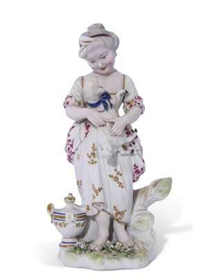 Lot 50 - 18th century Derby patch mark figure of a...