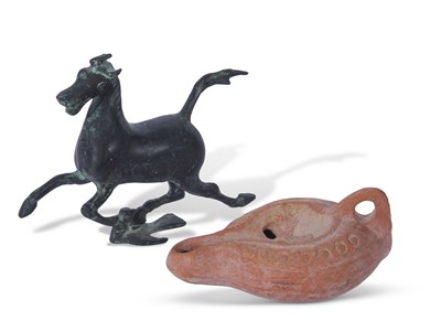 Lot 128 - Roman model of a lamp, circa 4th-5th century...