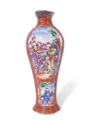 Lot 137 - 18th century Chinese porcelain vase of everted...