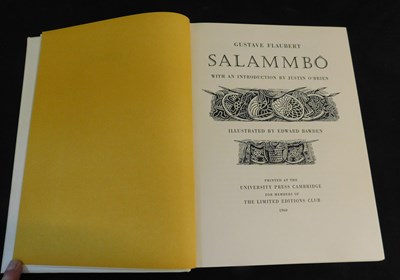 Lot 103 - GUSTAVE FLAUBERT: SALAMMBO, ill Edward Bawden,...