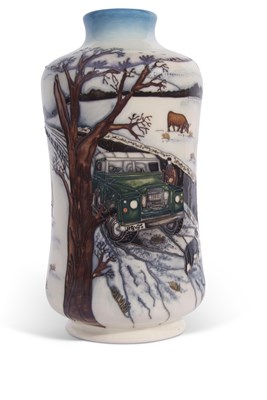 Lot 32 - A Moorcroft vase of waisted barrel form...