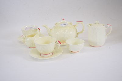 Lot 185 - Aynsley Tea Set: of moulded cabbage leaf...