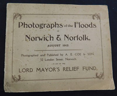 Lot 323 - A E COE & SON (PUB): PHOTOGRAPH OF THE FLOODS...