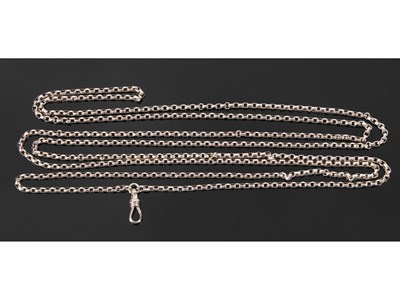 Lot 227 - 10ct stamped belcher link guard chain and clip,...