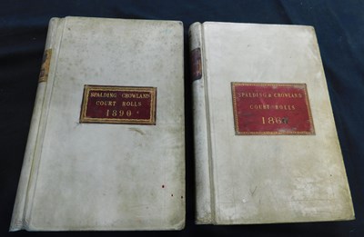 Lot 571 - Spalding Crowland Manor, court rolls, 2 vols,...