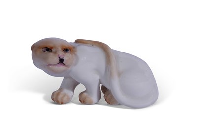 Lot 40 - A Royal Worcester netsuke model of a cheetah...