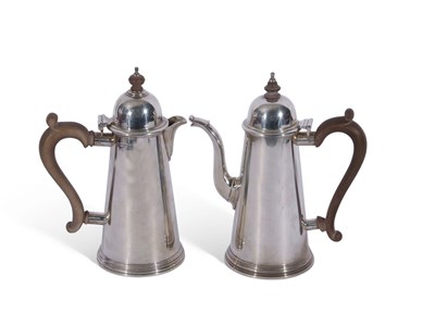 Lot 308 - Elizabeth II cafe au lait set in Queen Anne...