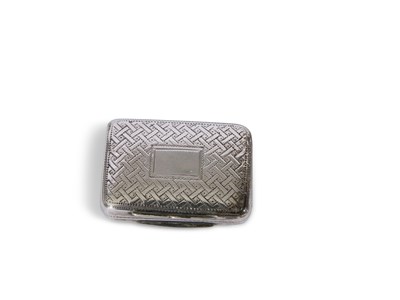Lot 321 - George IV silver vinaigrette of rectangular...