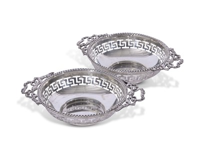 Lot 325b - Pair of George V silver bon-bon dishes of...