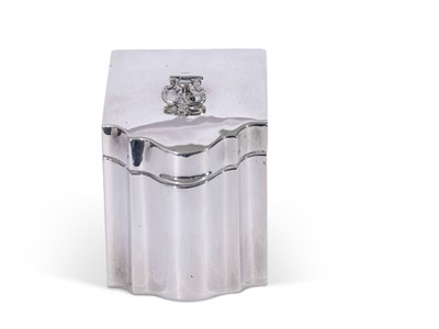 Lot 341 - George V tea caddy in the form of a Georgian...