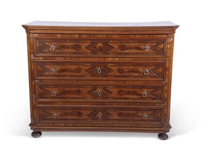Lot 425 - Austrian parquetry inlaid walnut and rosewood...