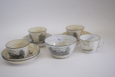 Lot 180 - Group of early 19th century New Hall black...