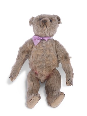Lot 377 - Antique Steiff beige mohair plush teddy bear...