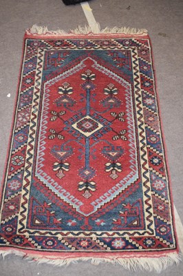 Lot 473 - Small 20th century Middle Eastern wool floor...