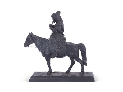 Lot 388 - 19th century spelter model of a bearded figure...