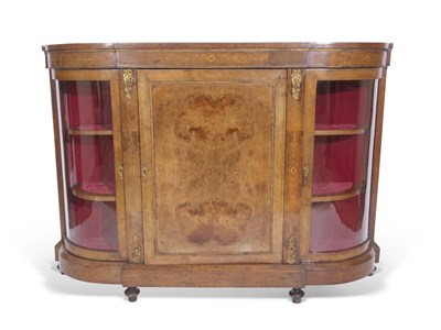 Lot 430 - Victorian burr walnut break front credenza...