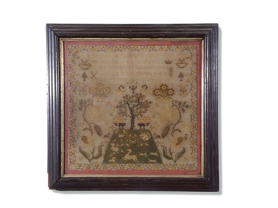 Lot 412 - Large 19th century needlework sampler...