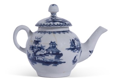 Lot 111 - Lowestoft Porcelain Toy Teapot c.1765