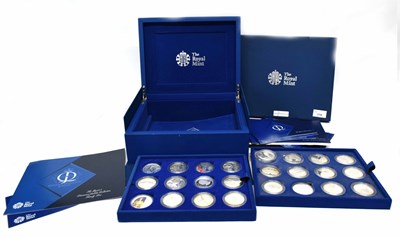 Lot 133 - Cased 2012 silver 24-coin Queen's Diamond...