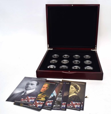 Lot 137 - Cased 2006 silver 12-coin Great Britain crown...