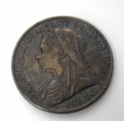 Lot 128 - Silver Victorian crown dated 1900
