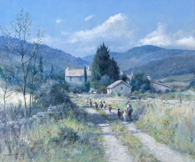Lot 822 - Colin W Burns (British, b. 1944- ), "Menerbes...