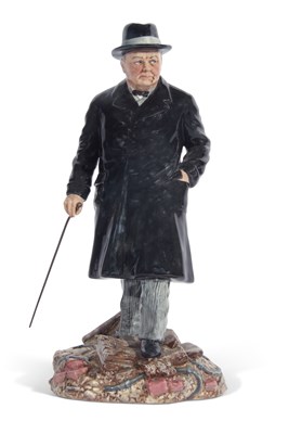 Lot 16 - A Royal Doulton figure of Churchill HN3433...