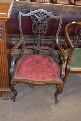 Lot 358 - Late 19th/early 20th century mahogany framed...