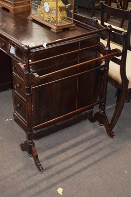 Lot 363 - Victorian stained beech towel rail of typical...