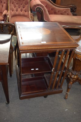Lot 383 - Edwardian mahogany square formed revolving...