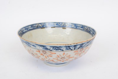 Lot 3 - Chinese blue and white rice grain pattern bowl,...