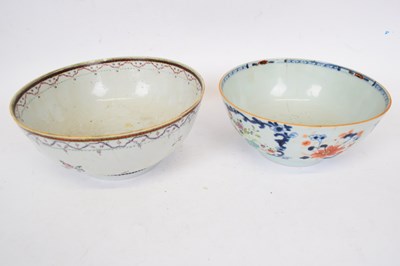 Lot 5 - Two 18th century Chinese porcelain bowls with...