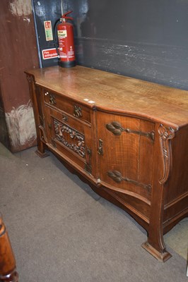 Lot 404 - Late 19th century oak sideboard in the Arts &...